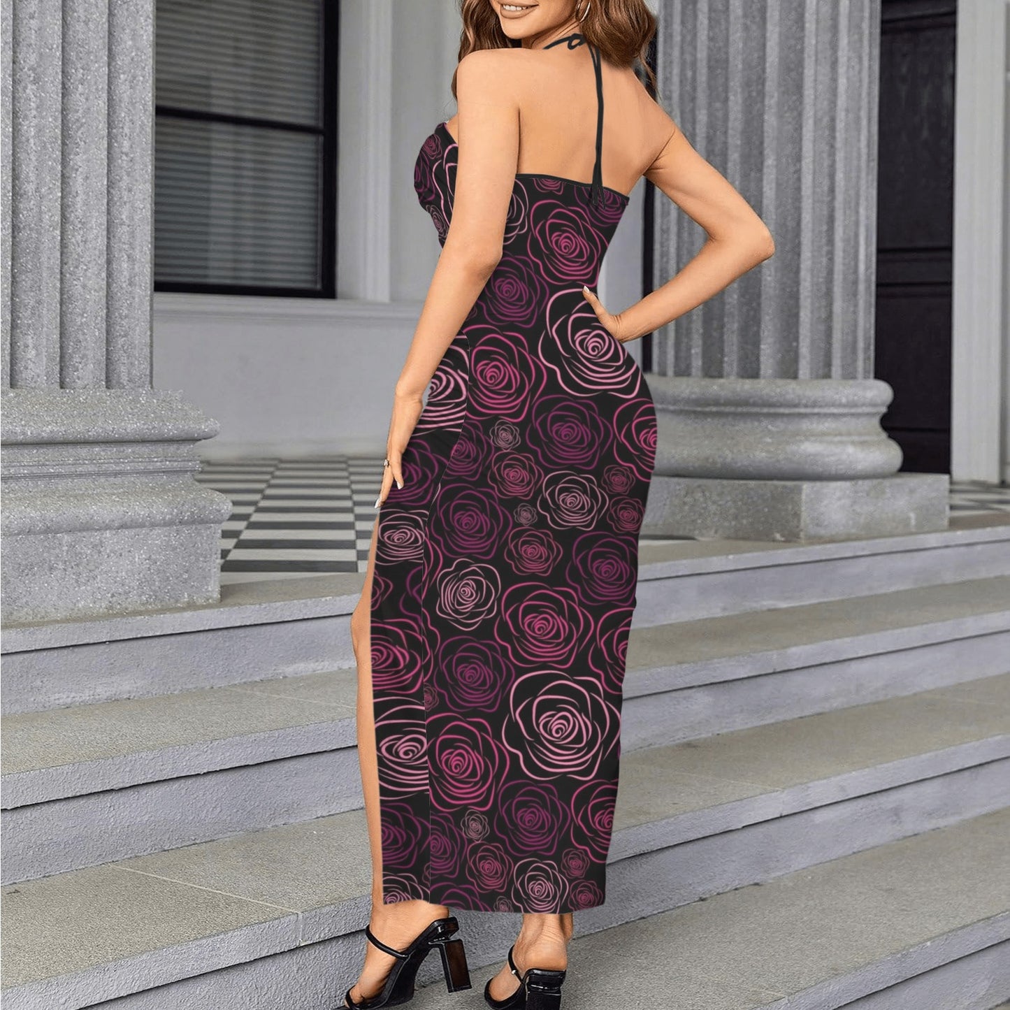 Rozee. Halter High Split Dress