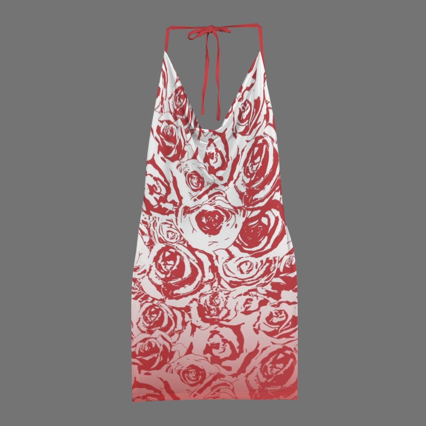 Red Roze. Backless Party Dress