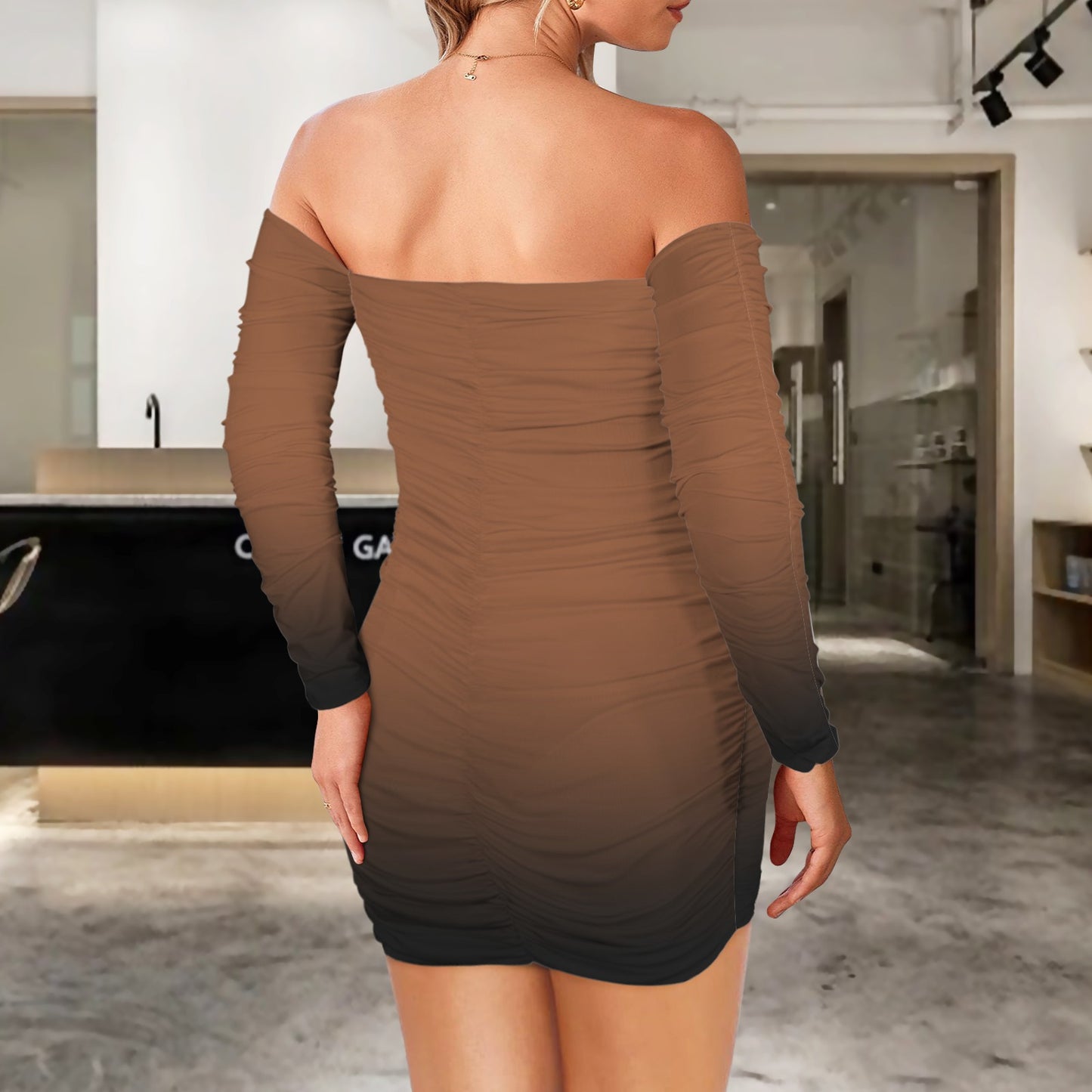 Plenti. Long Sleeve Tube-Top Bodycon Dress