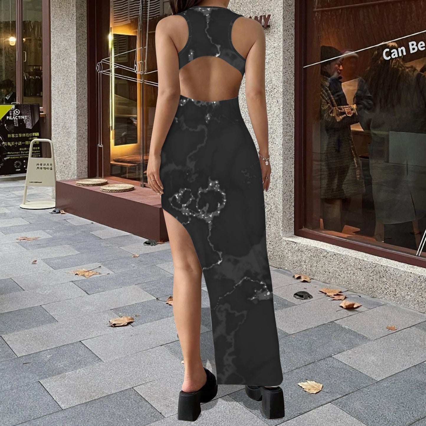 Statta. High Split Maxi Dress