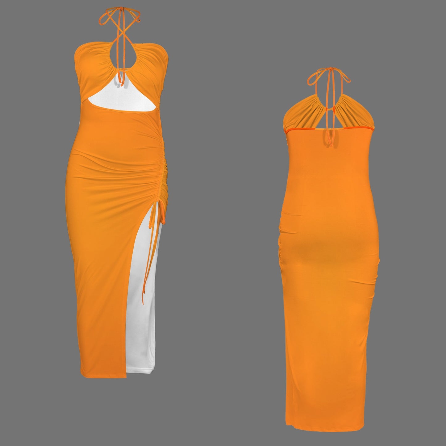 Orii. Halter High Split Dress
