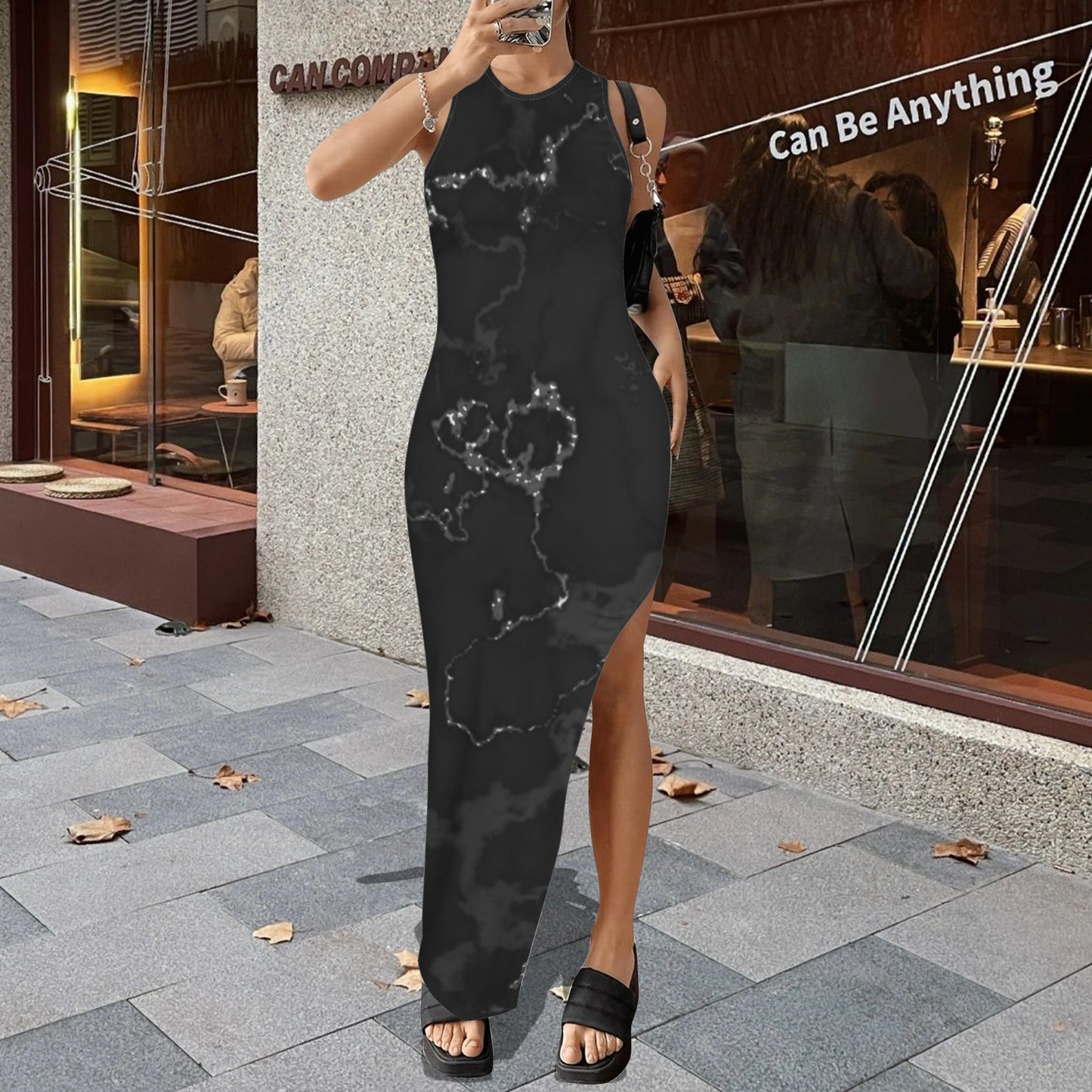 Statta. High Split Maxi Dress