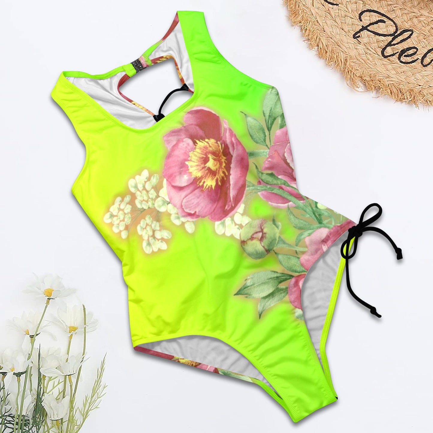 Flink Floral. One-Piece Laced Swimsuit