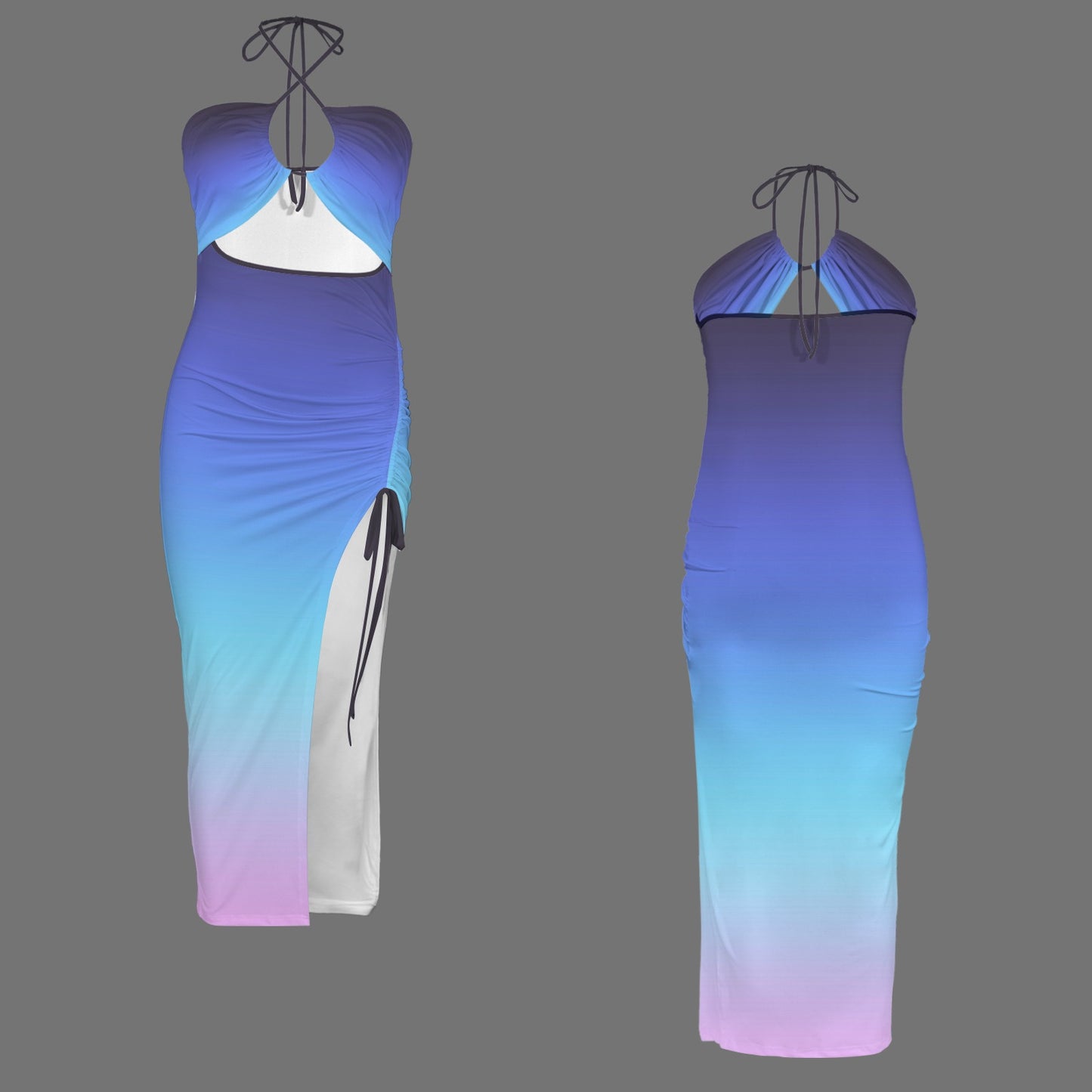 Surrea. Halter High Split Dress