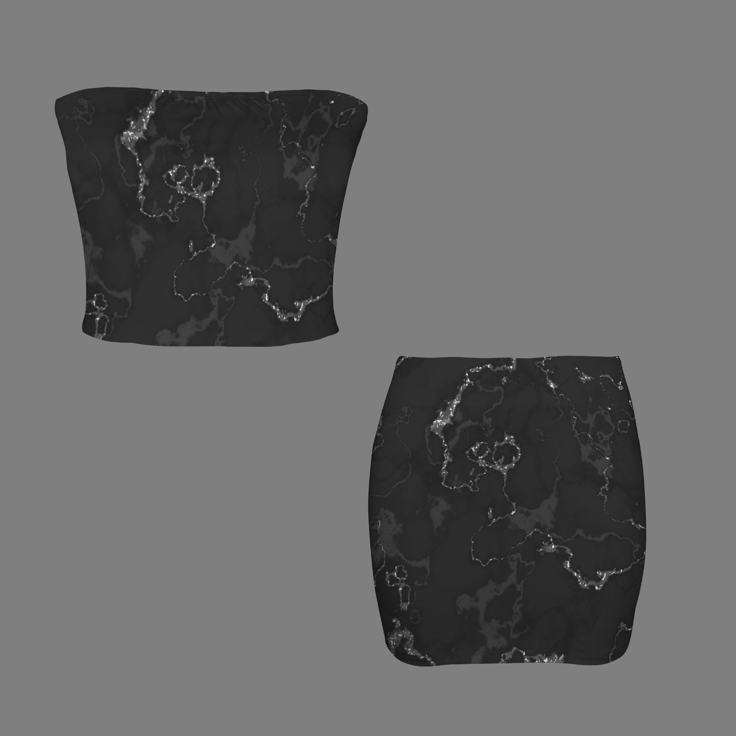 Statta. Tube-Top Mini Skirt Set