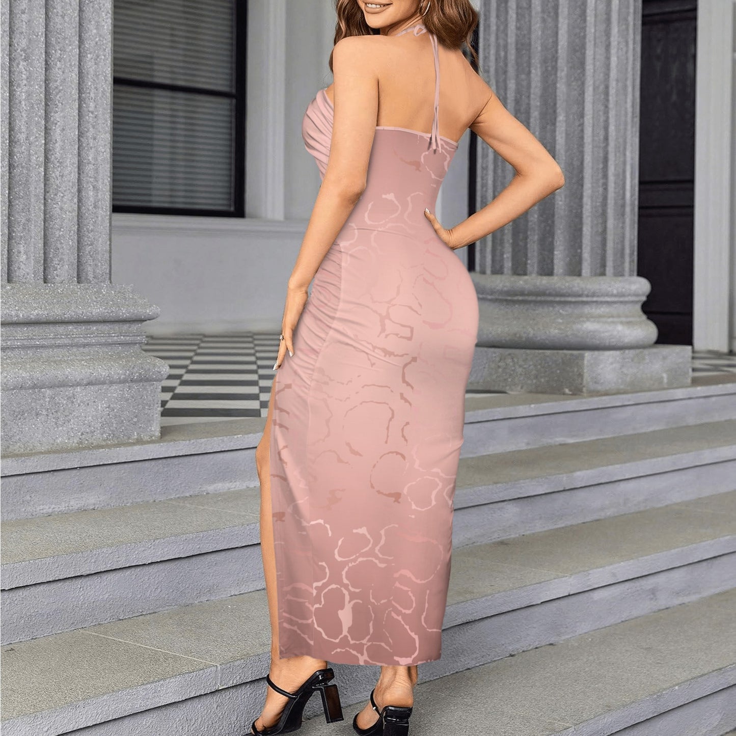 Rosee. Halter High Split Dress