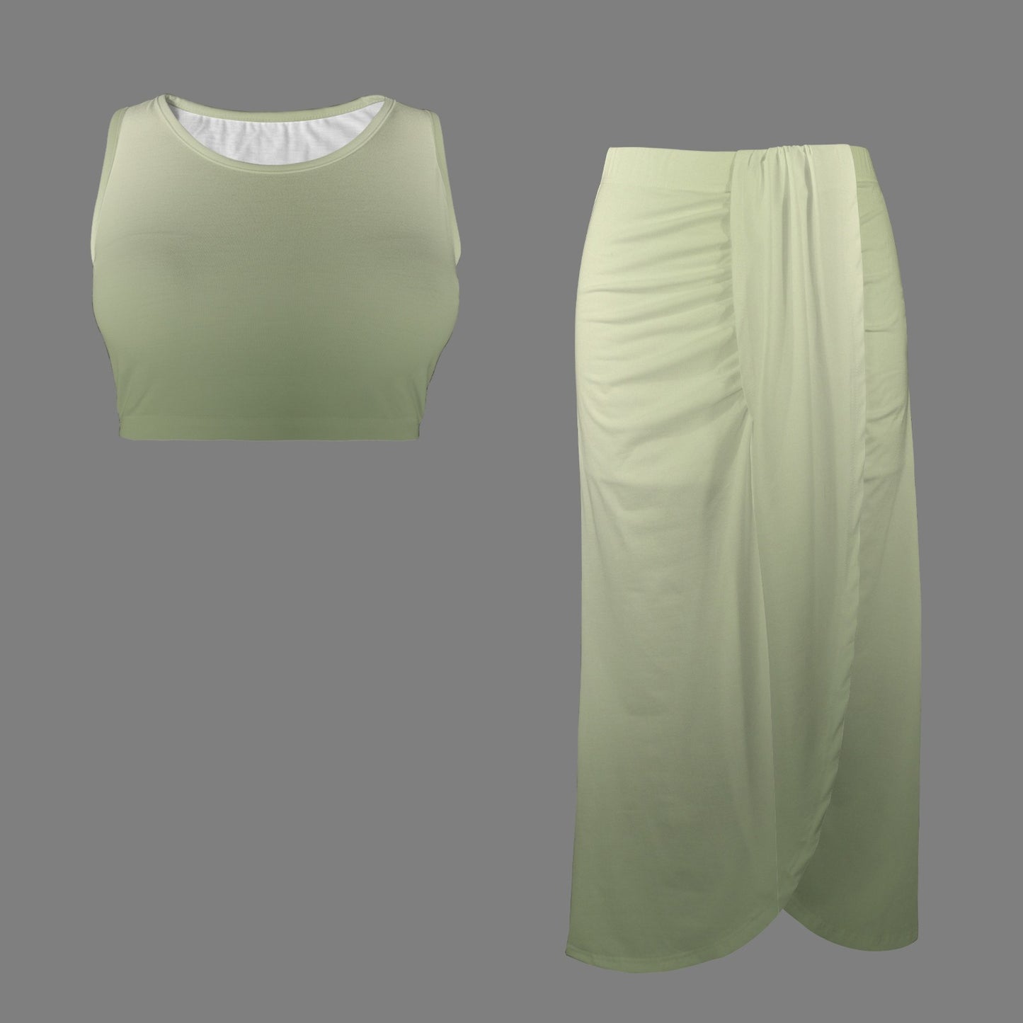 Sage Satore. Long Skirt Set