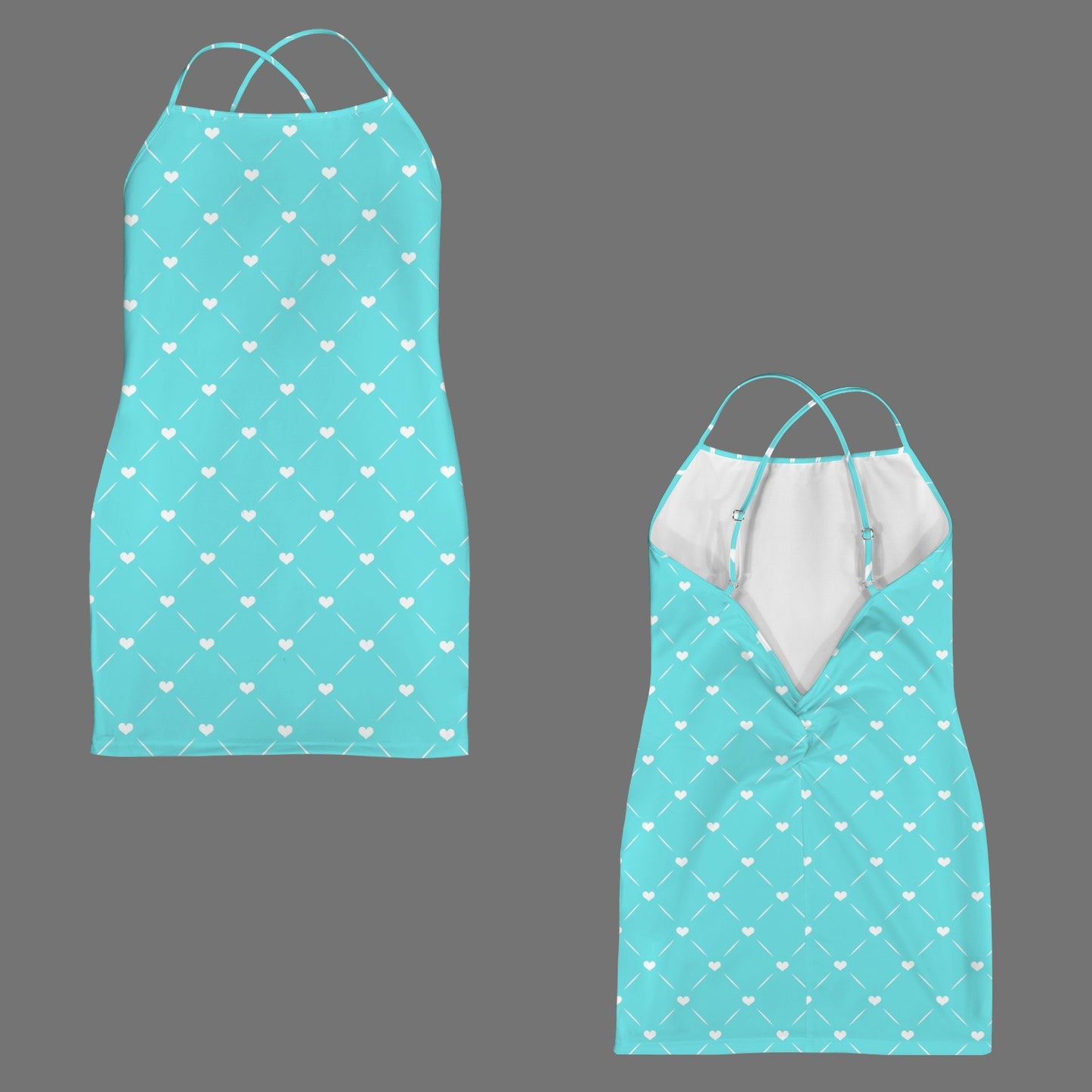 Tru Tiff Blu. Backless Cami Dress