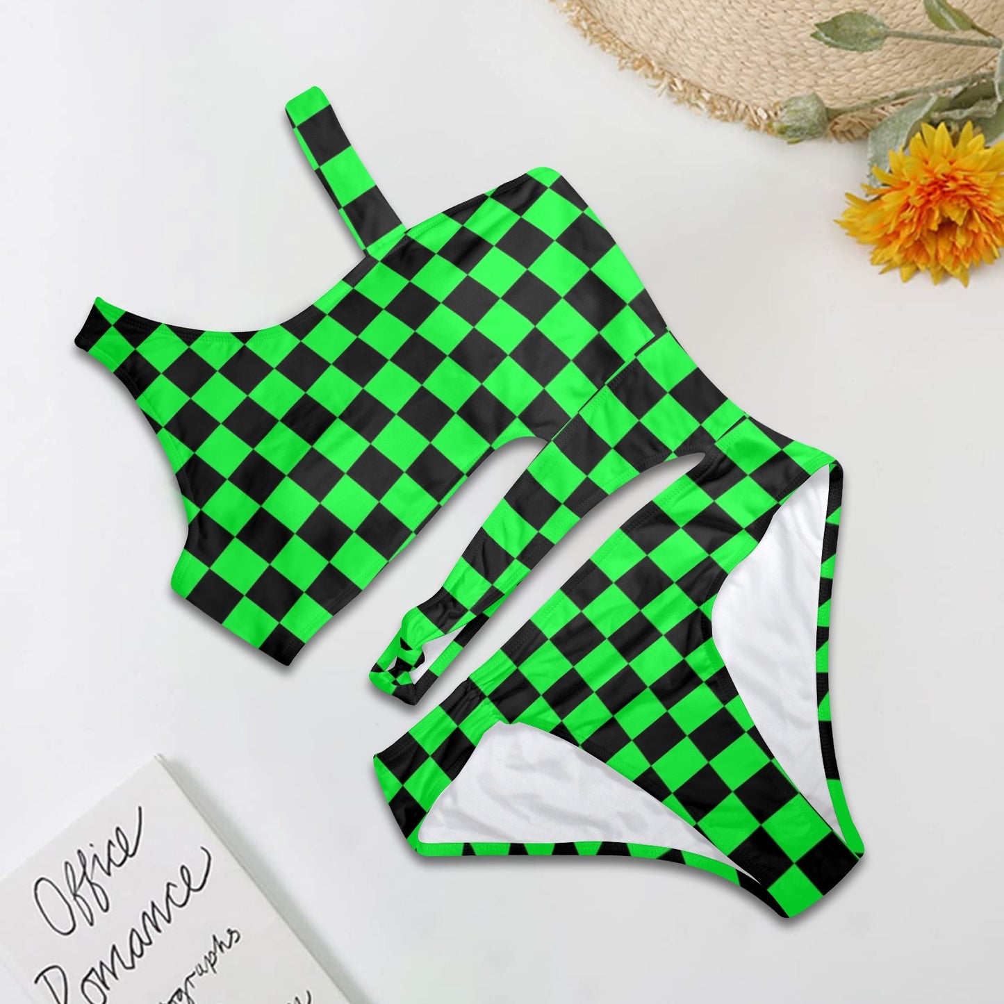 De Checka. One-Piece Cut Out Swimsuit
