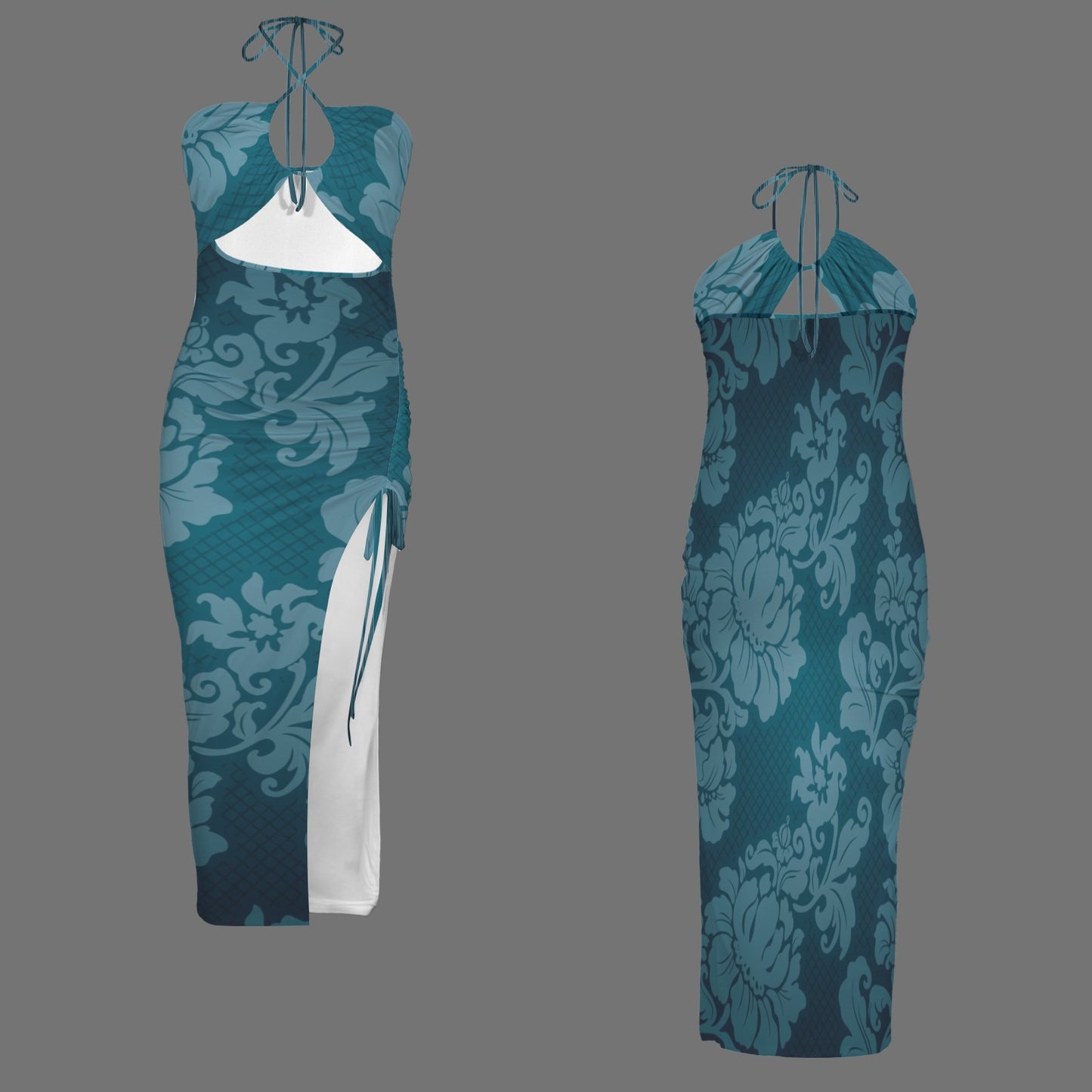 Onna. Halter High Split Dress