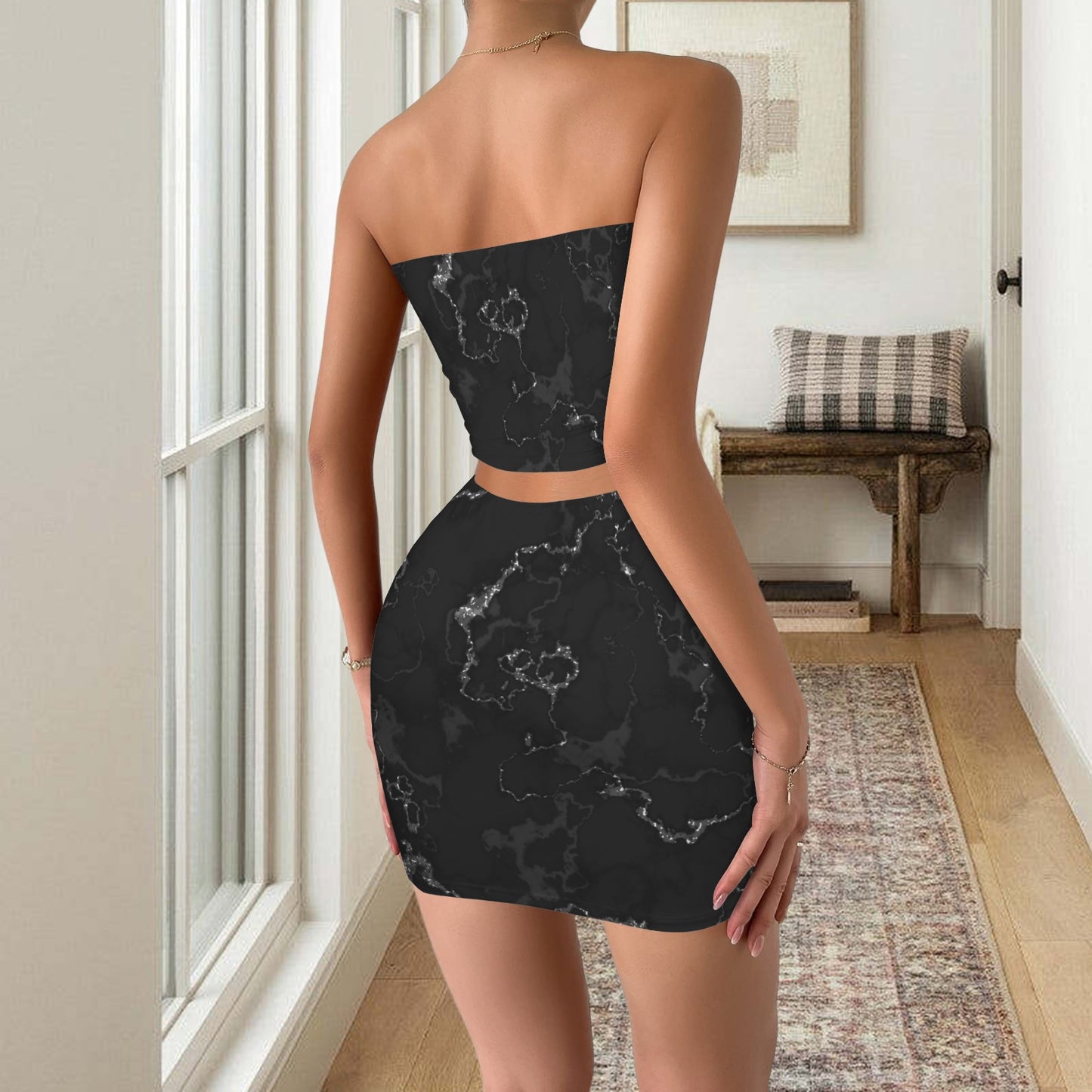 Statta. Tube-Top Mini Skirt Set