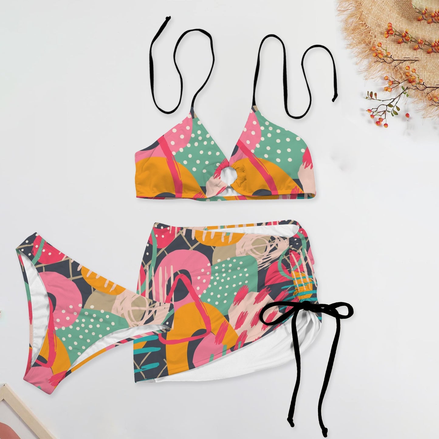 Drama. Three Piece Swimsuit