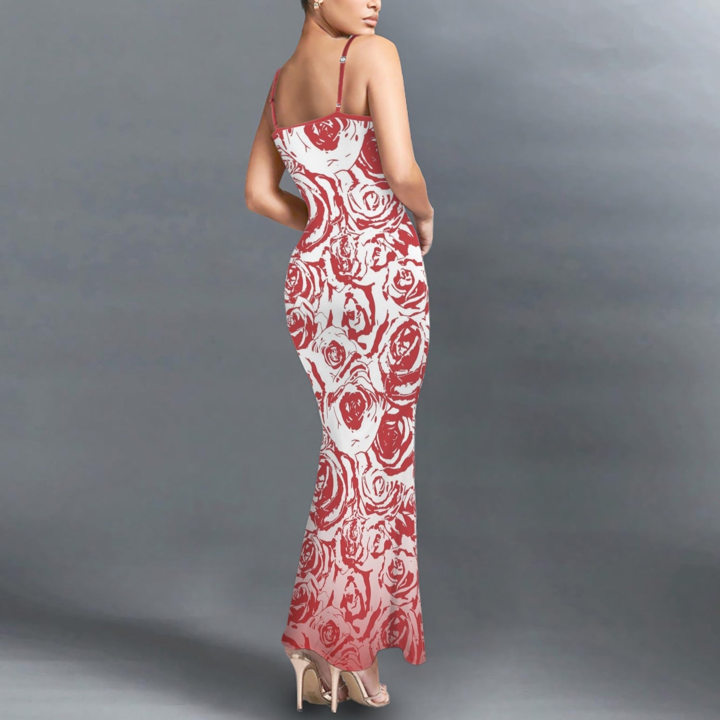 Red Roze. Long Slip Maxi Dress