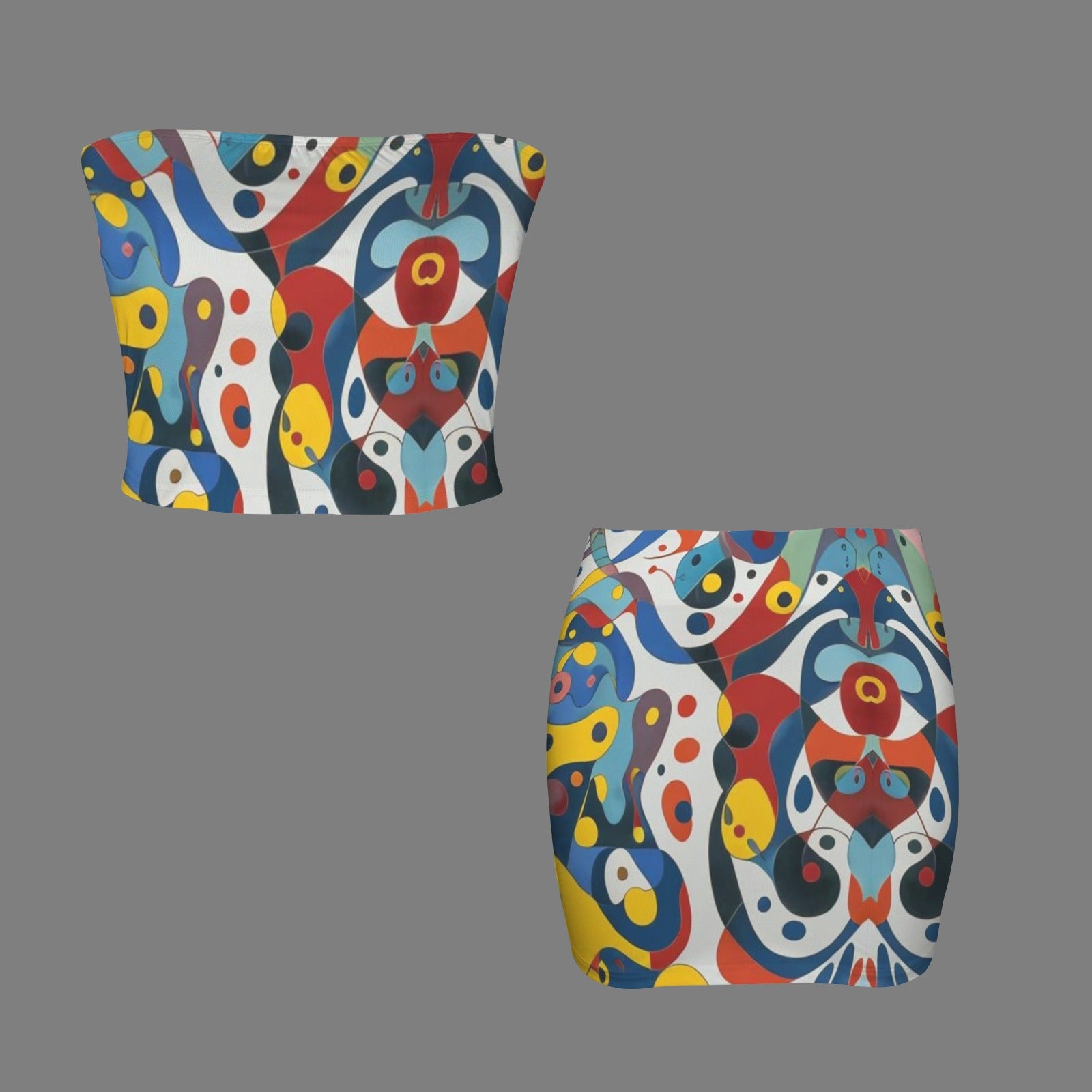 Fun Skin. Tube Top Skirt Set