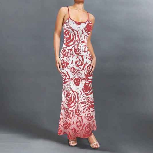 Red Roze. Long Slip Maxi Dress