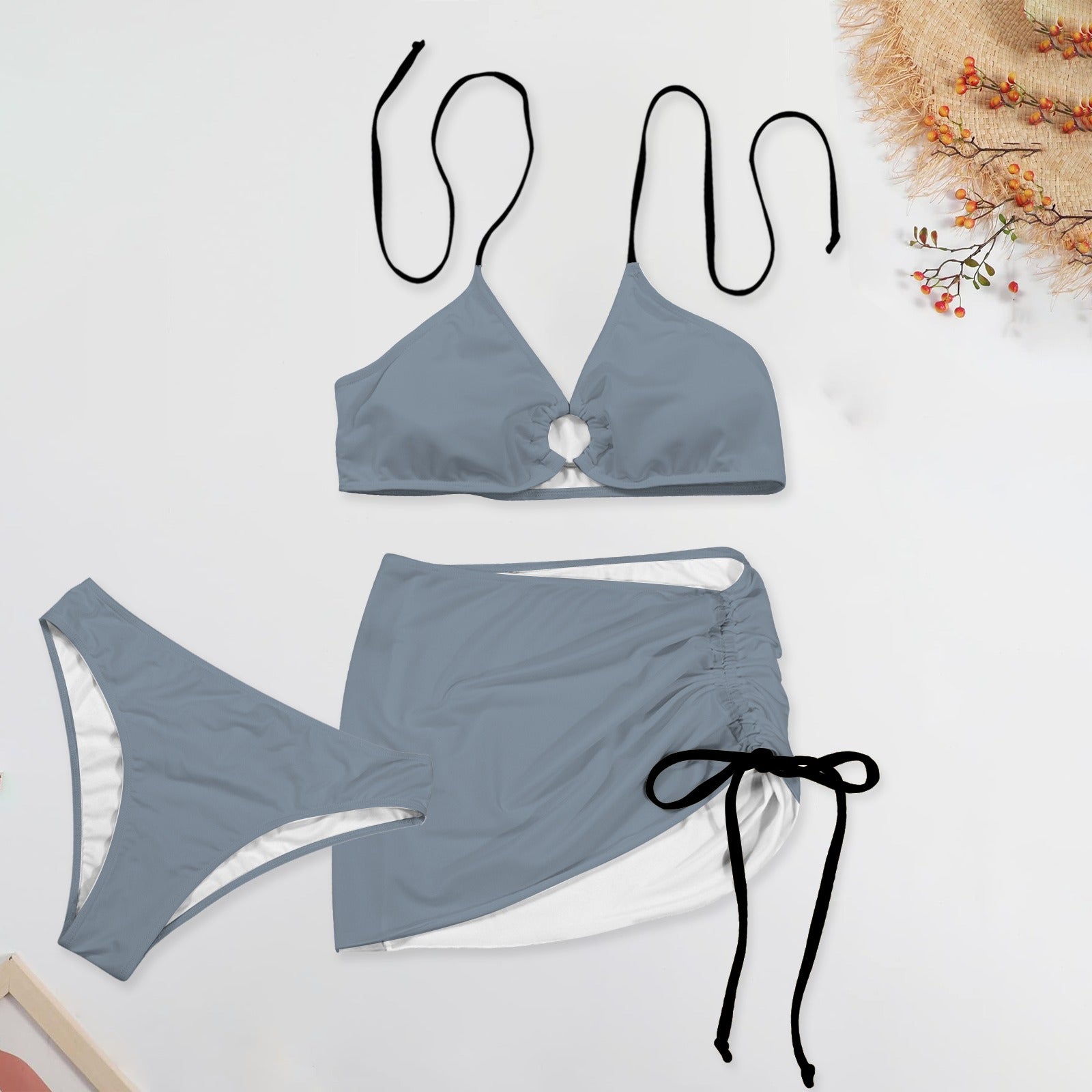 Jus Nu Grey. Three Piece Swimsuit