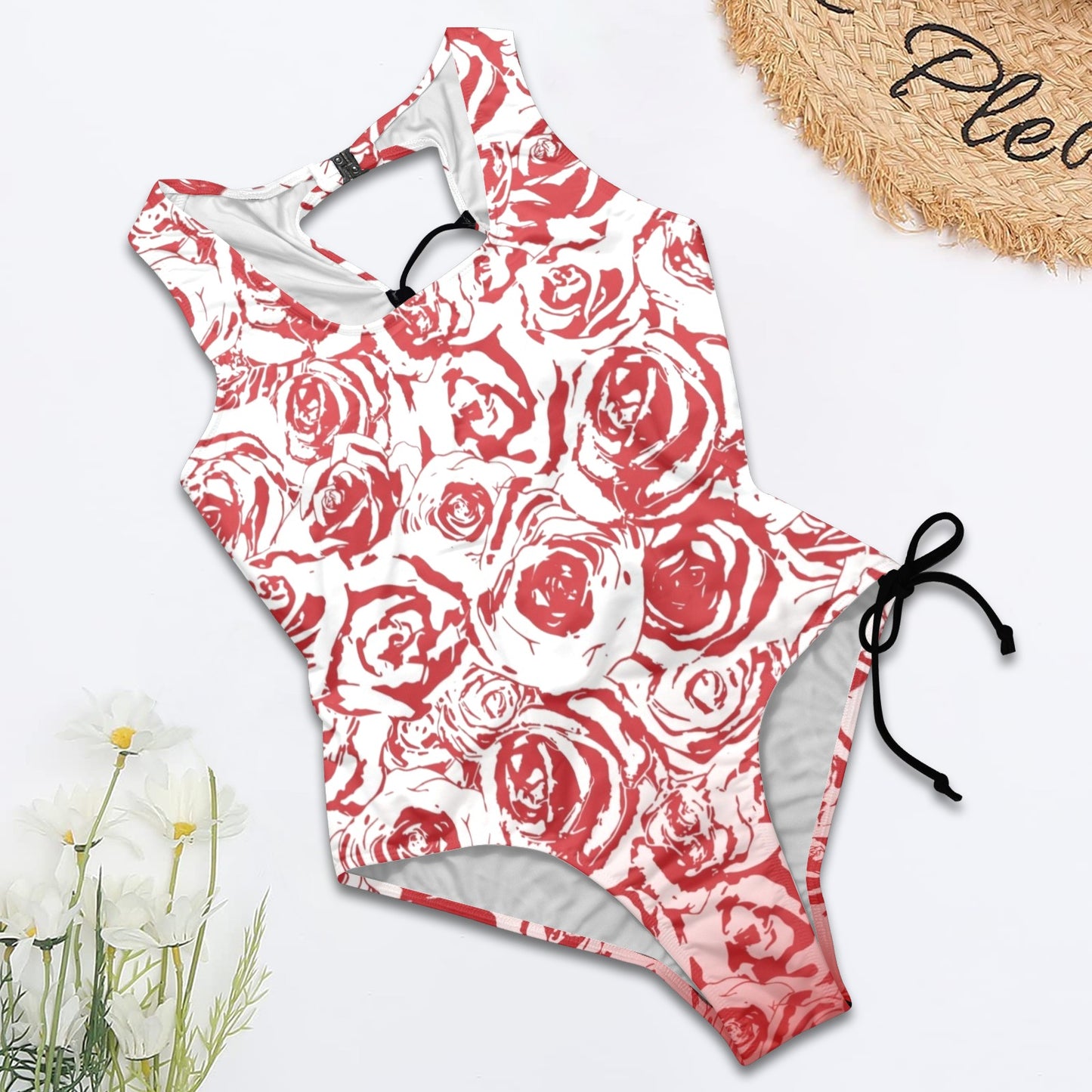 Red Roze. One-Piece Swimsuit