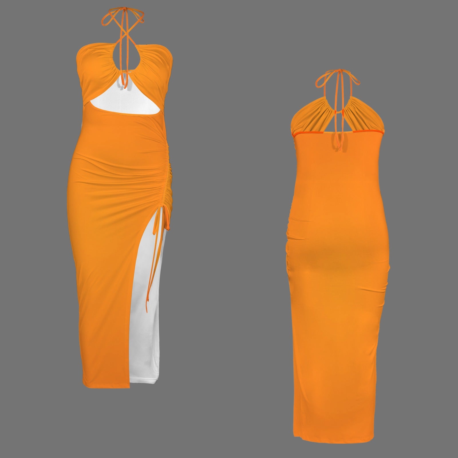 Orii. Halter High Split Dress