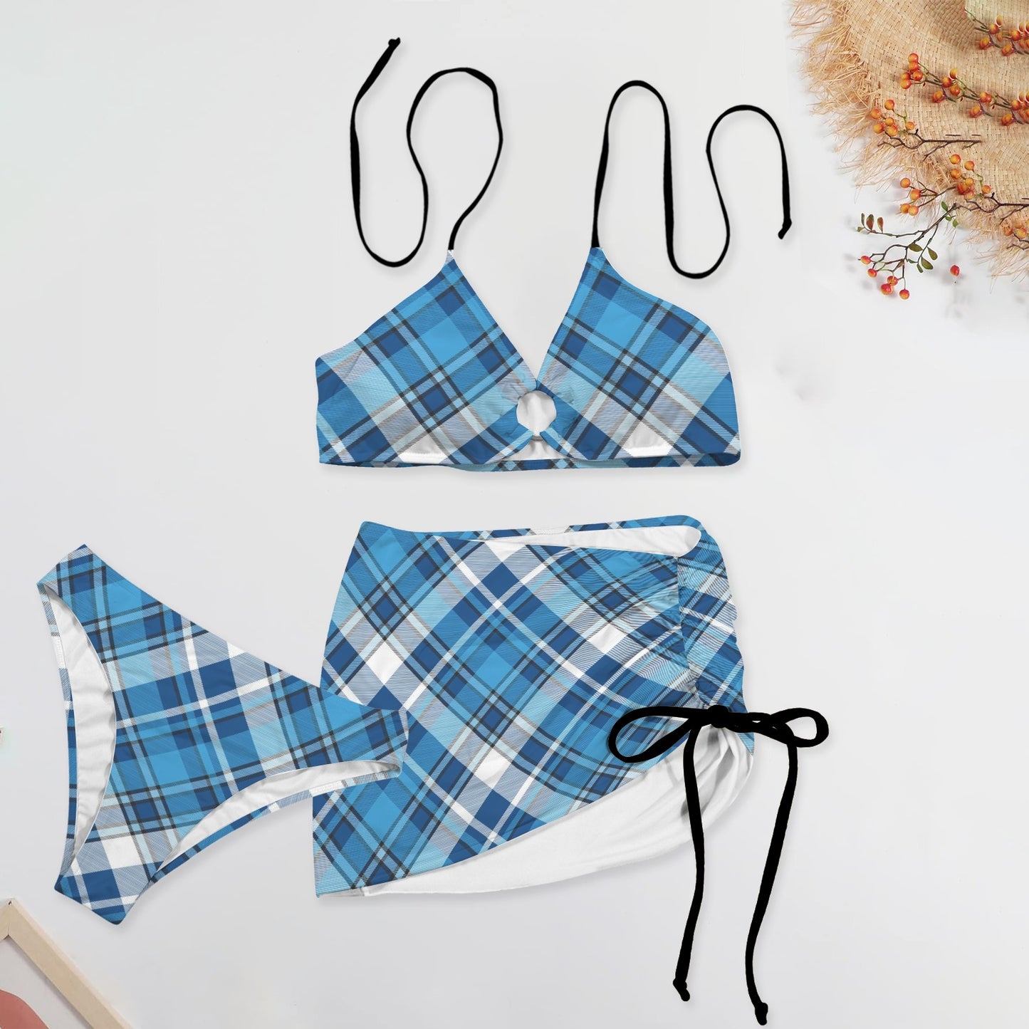 T Plaii. Three Piece Swimsuit