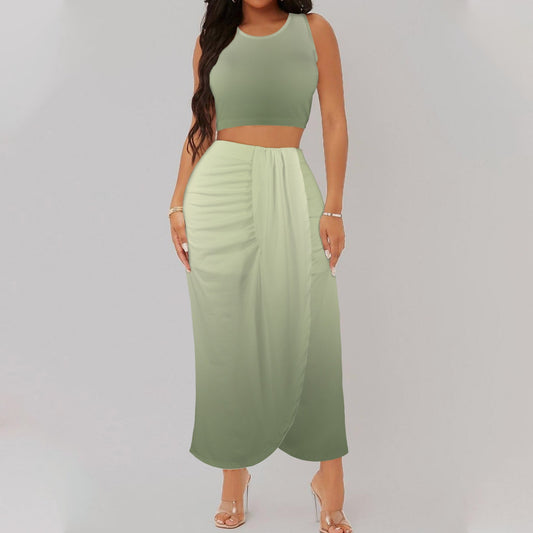 Sage Satore. Long Skirt Set