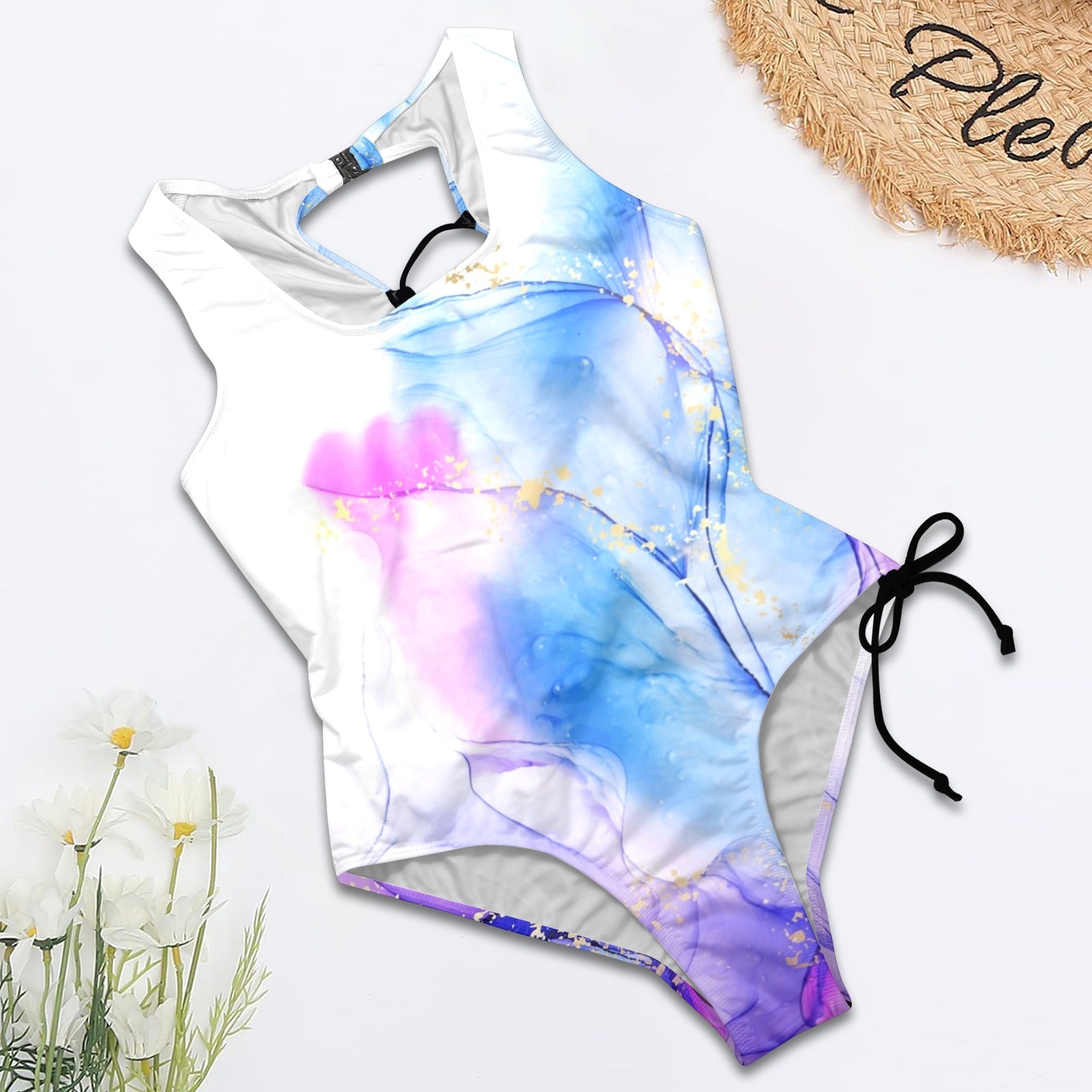 Fasure. One-Piece Tie Back Swimsuit