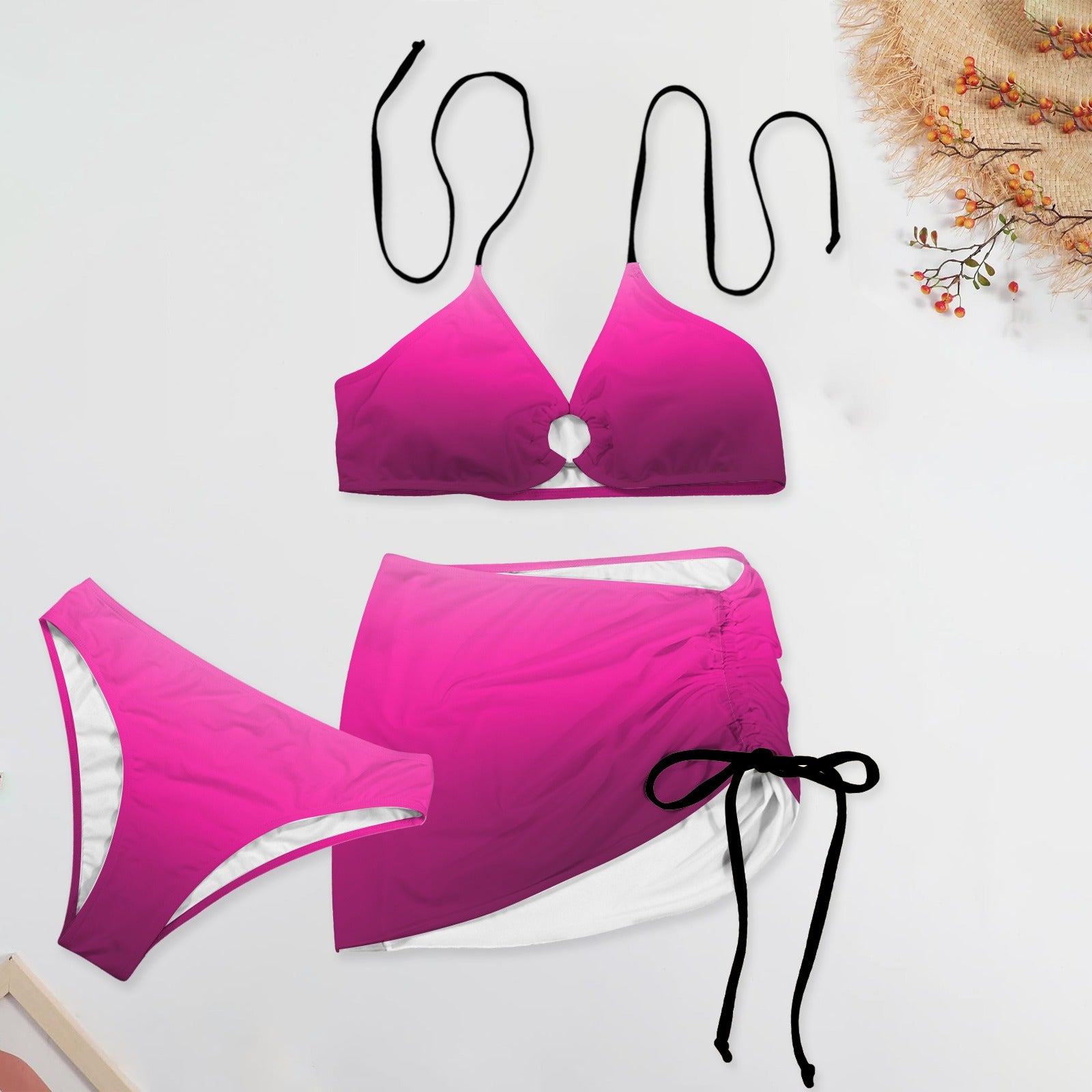 Pink G. Three Piece Swimsuit