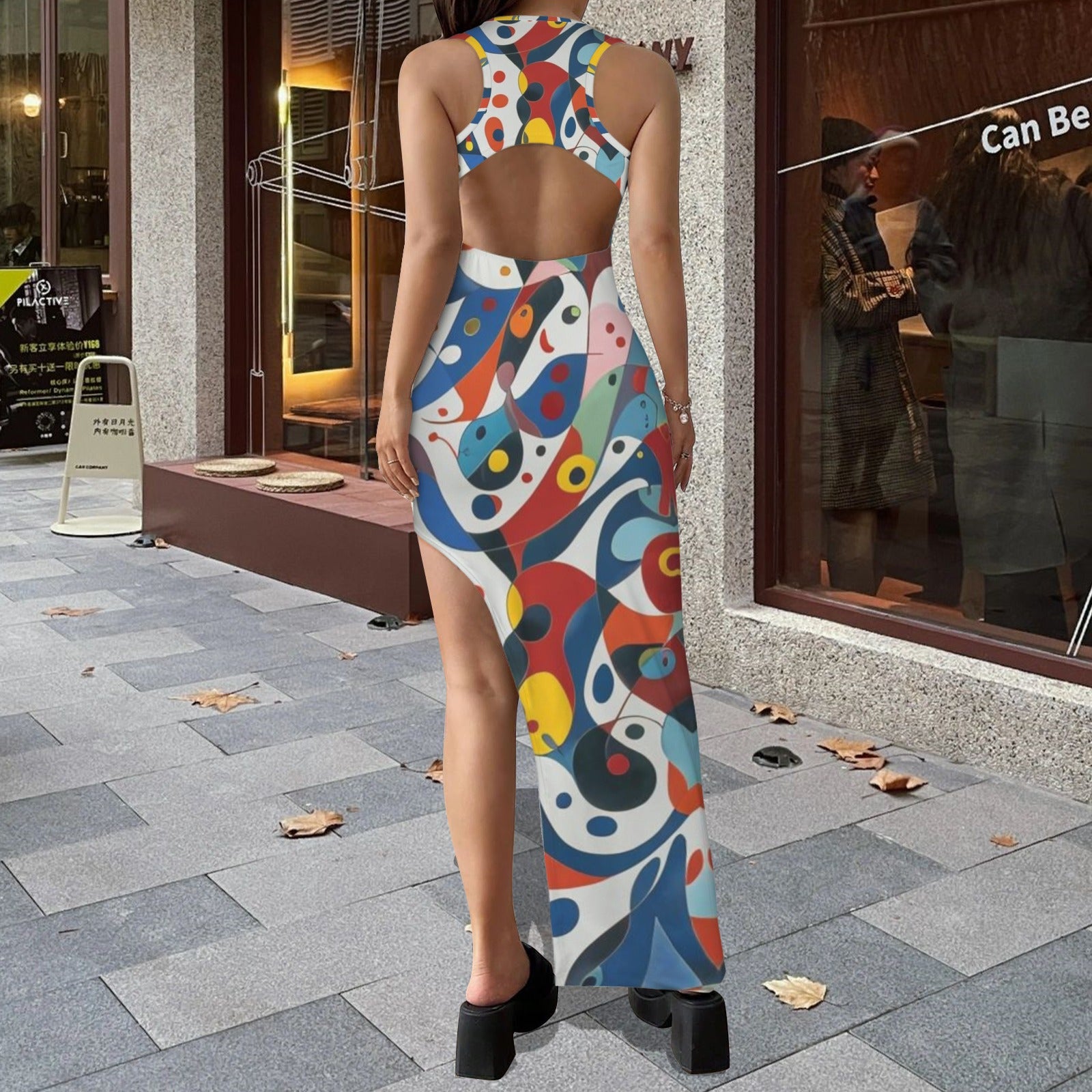 Fun Skin. Backless Maxi Dress