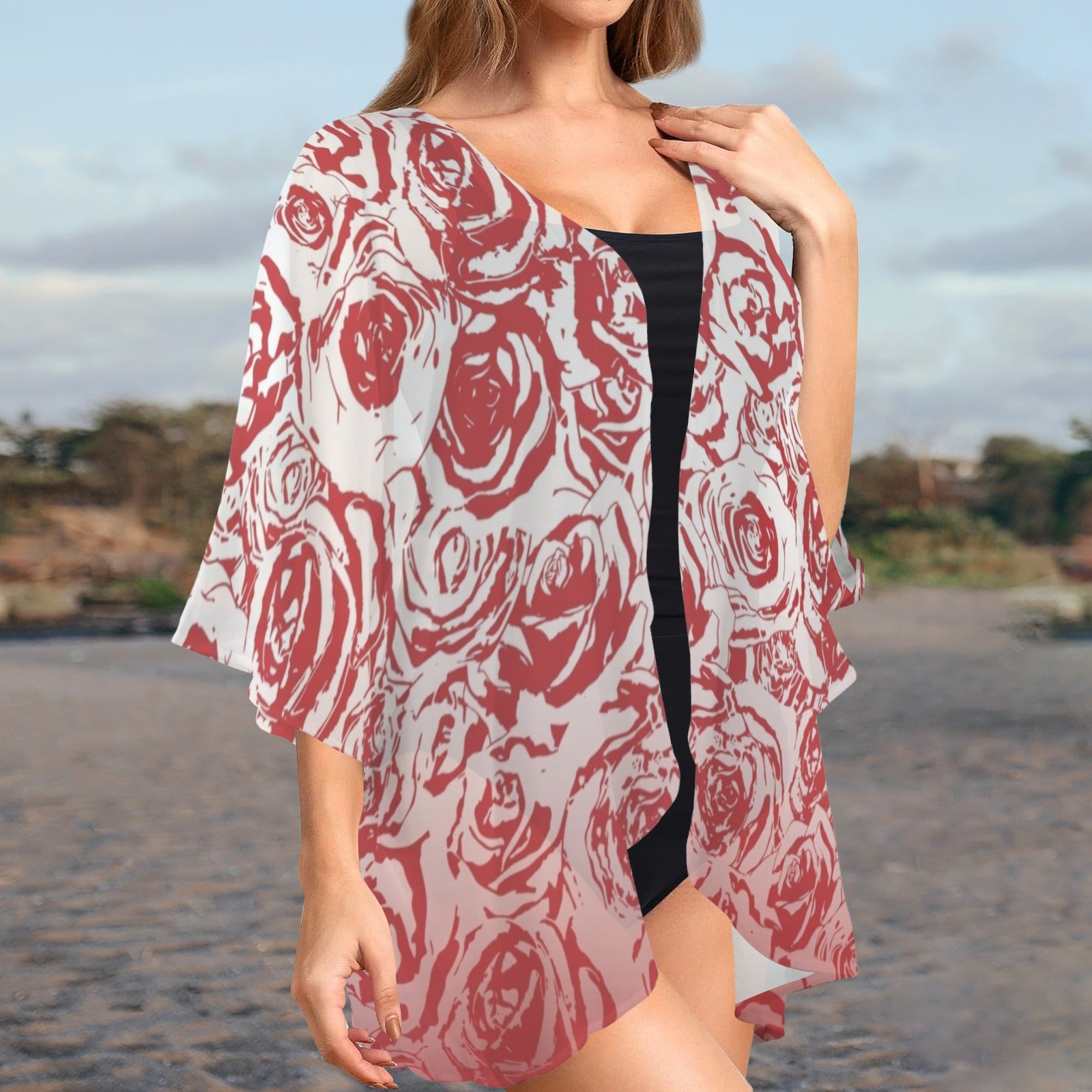 Red Roze. Swim Cover Up