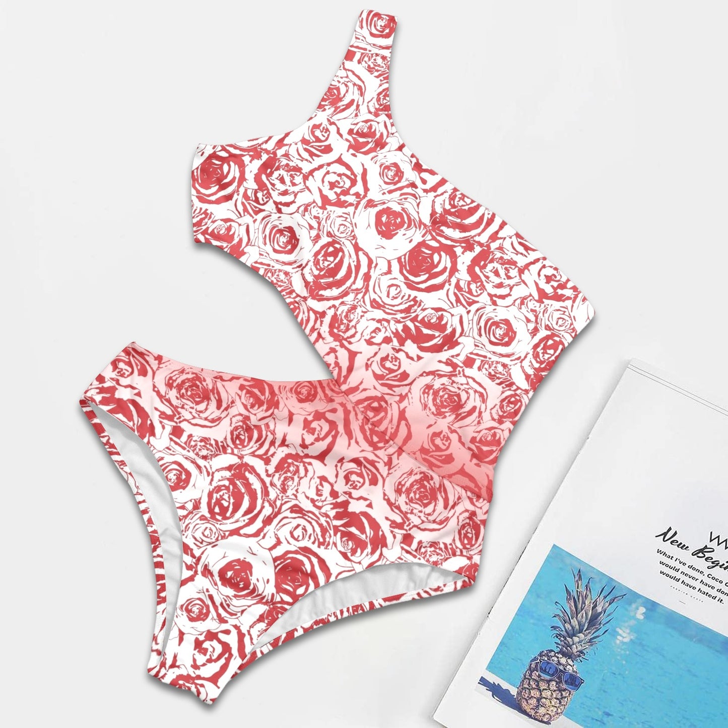 Red Roze. Cutout One-Piece Swimsuit