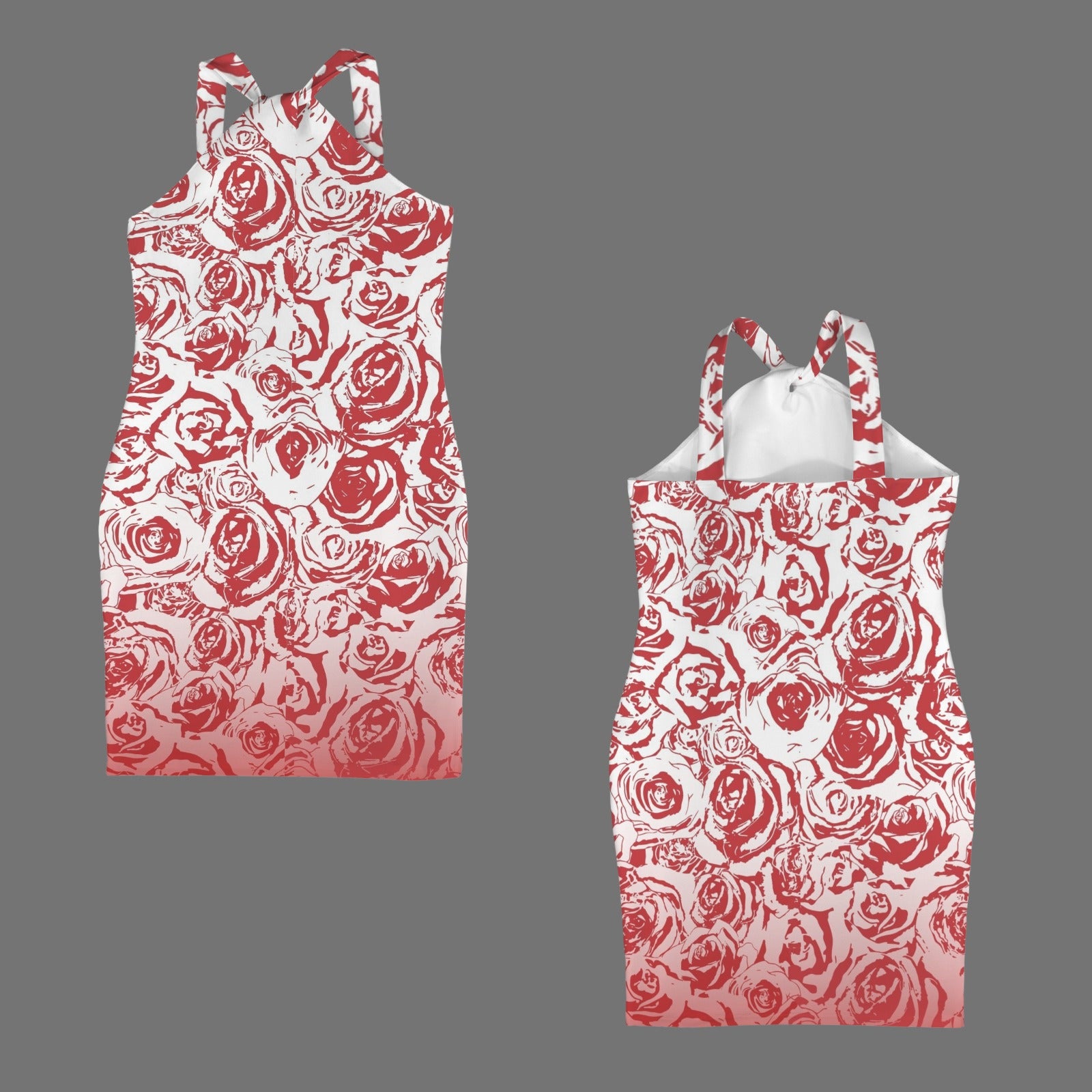 Red Roze. Sleeveless Bodycon Dress