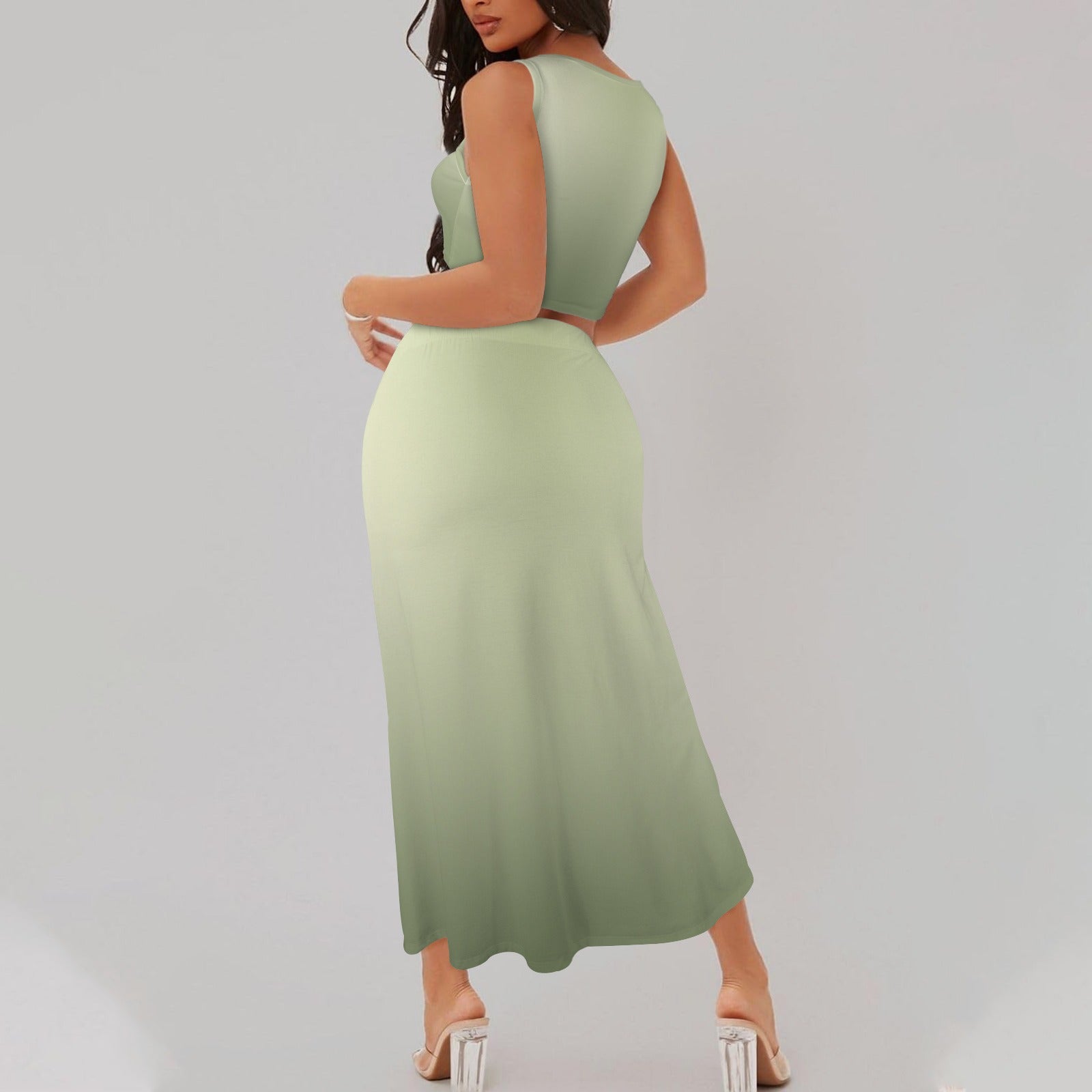 Sage Satore. Long Skirt Set