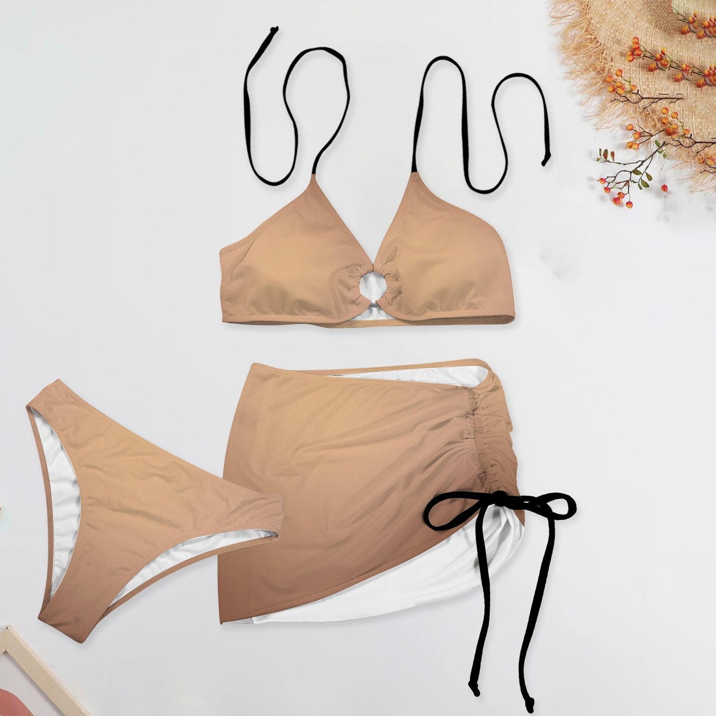 Nu Nude. Three Piece Swimsuit