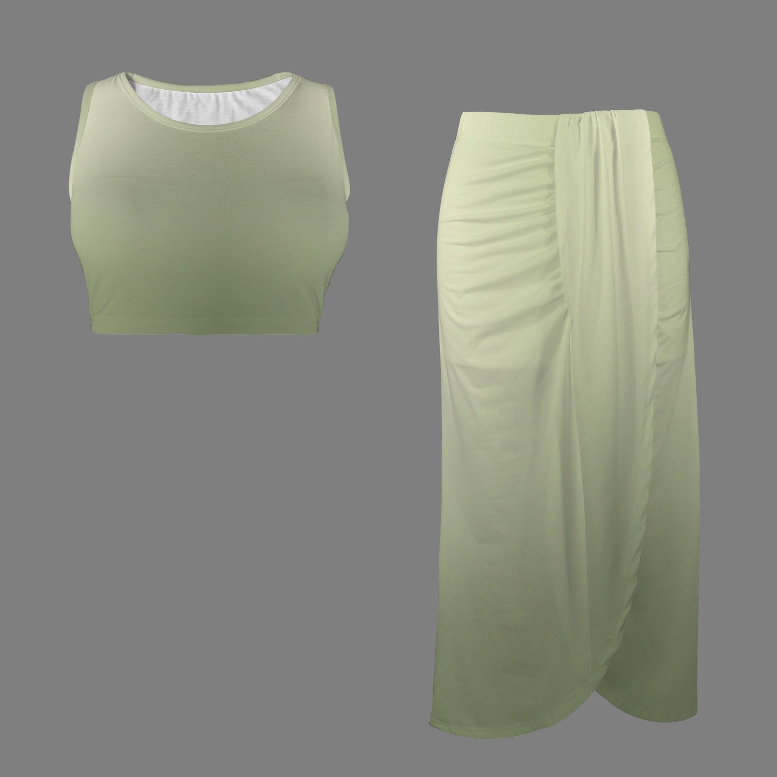 Sage Satore. Long Skirt Set