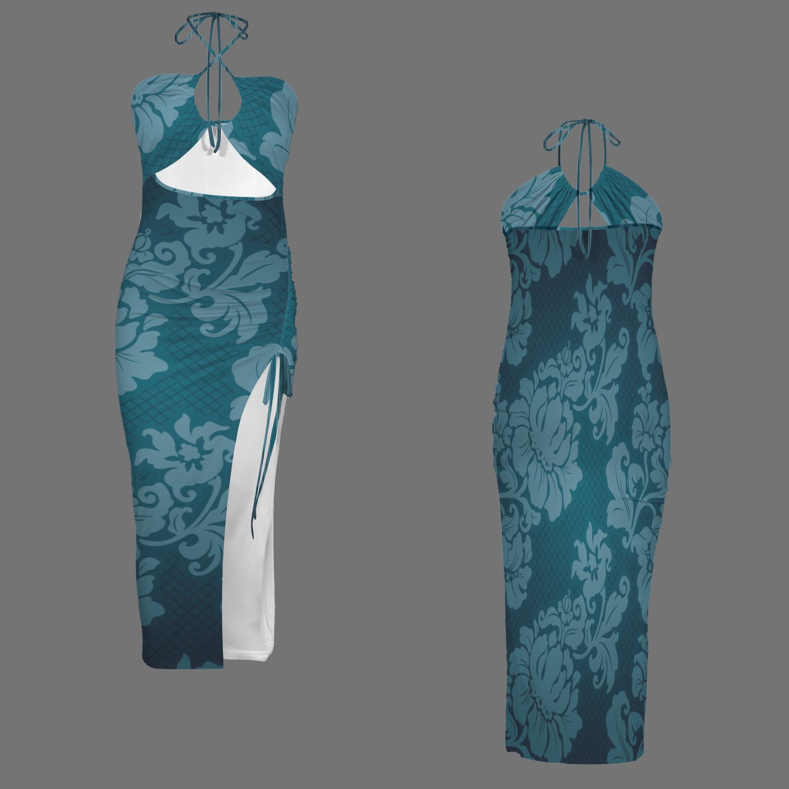 Onna. Halter High Split Dress