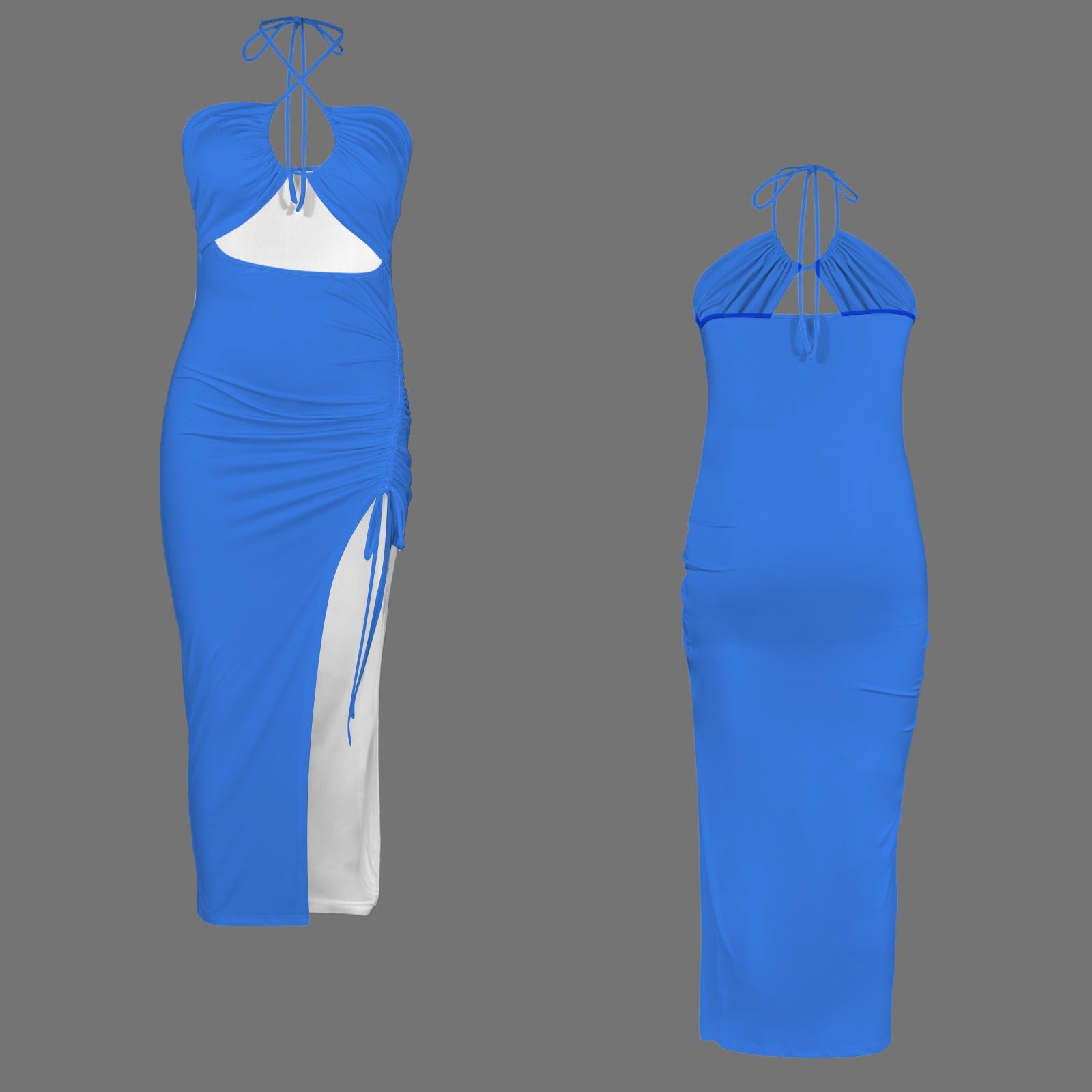 Jus Blu. Halter High Split Dress