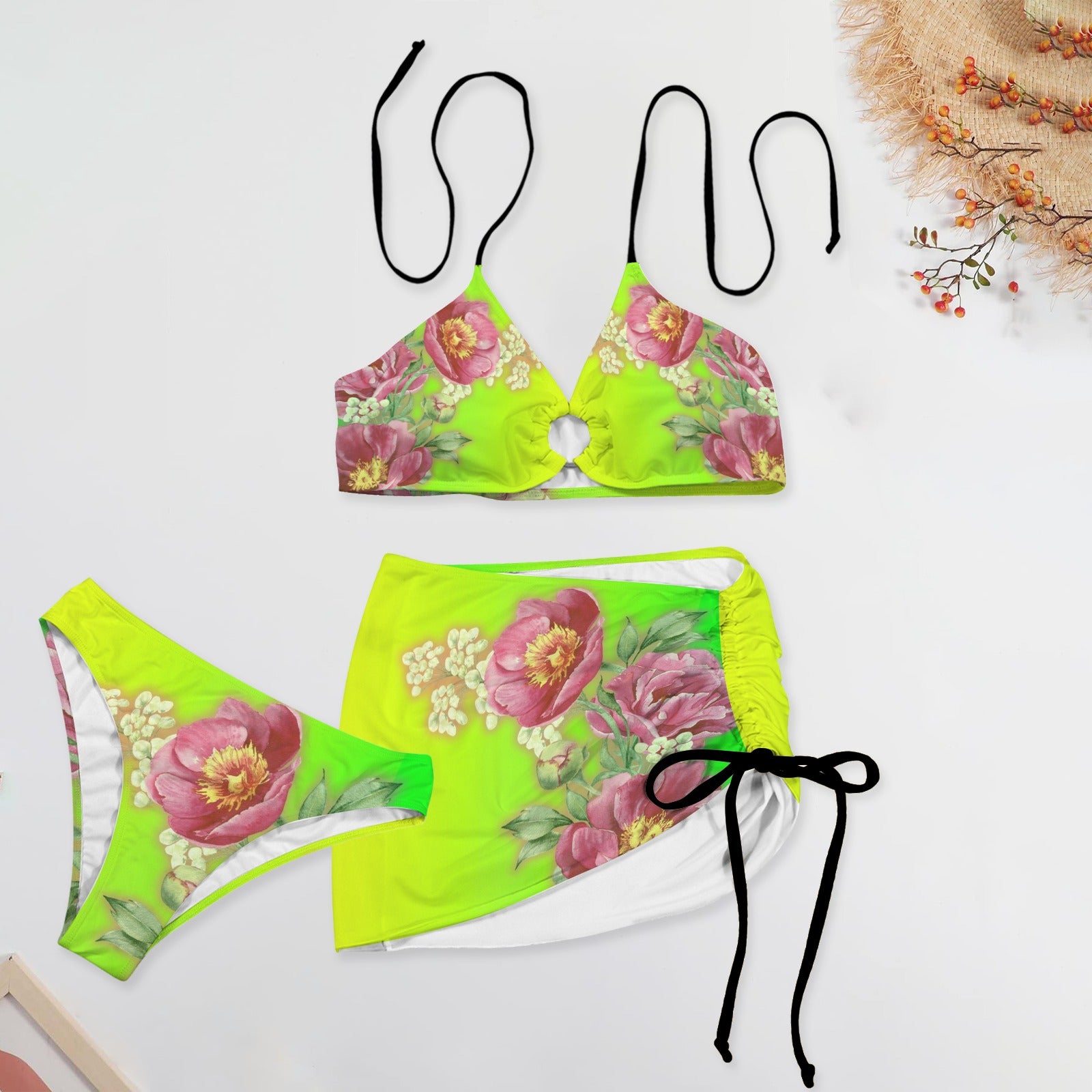 Flink Floral. Three-Piece Swimsuit