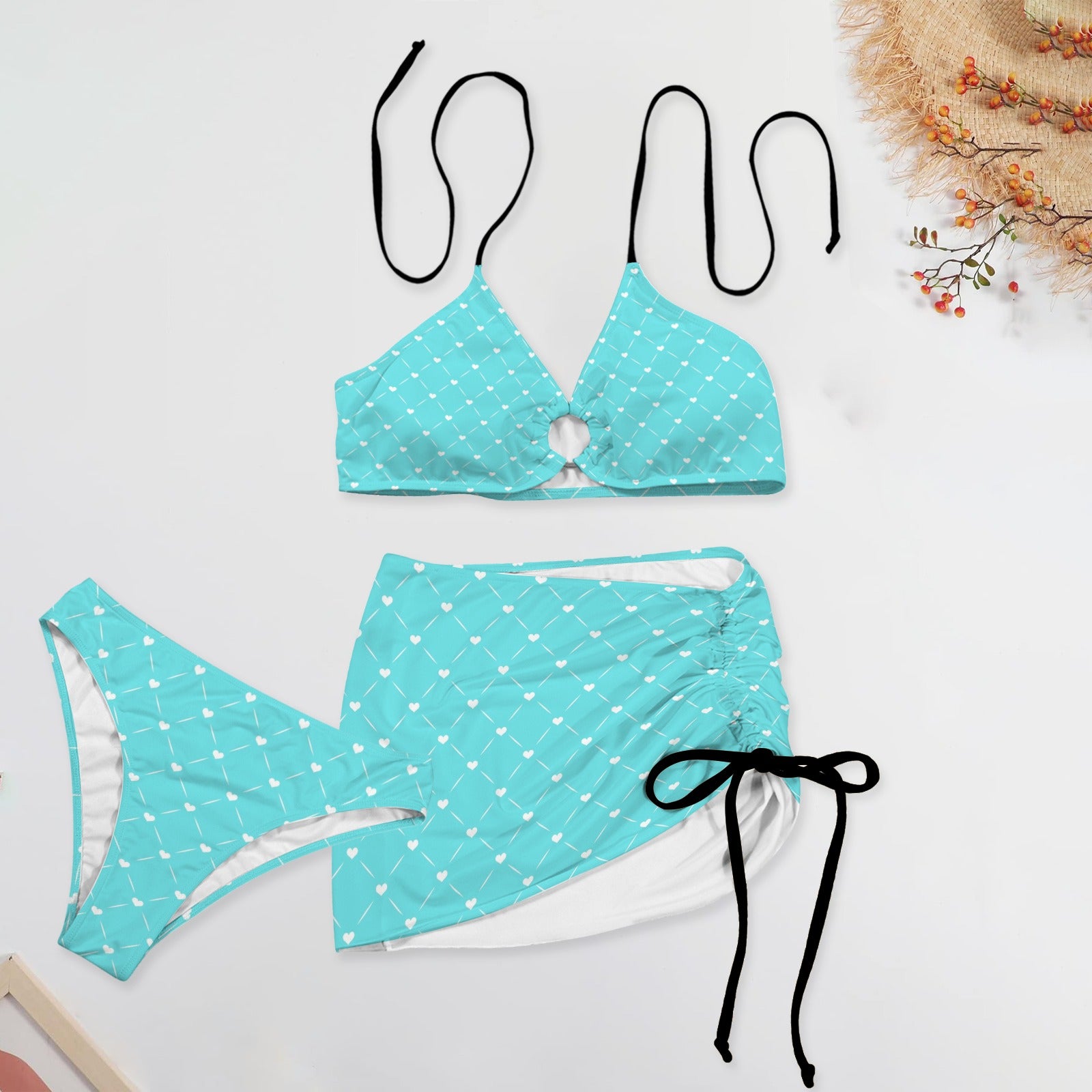 Tru Tiff Blu. Three Piece Swimsuit