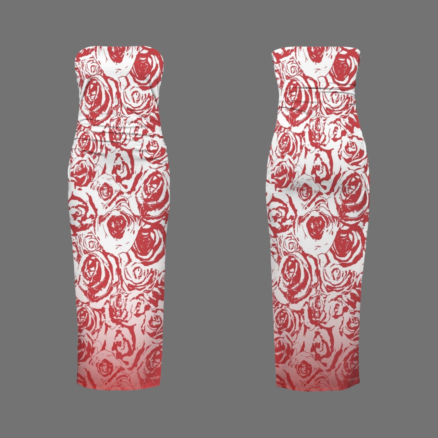 Red Roze. Tube Top Maxi Dress