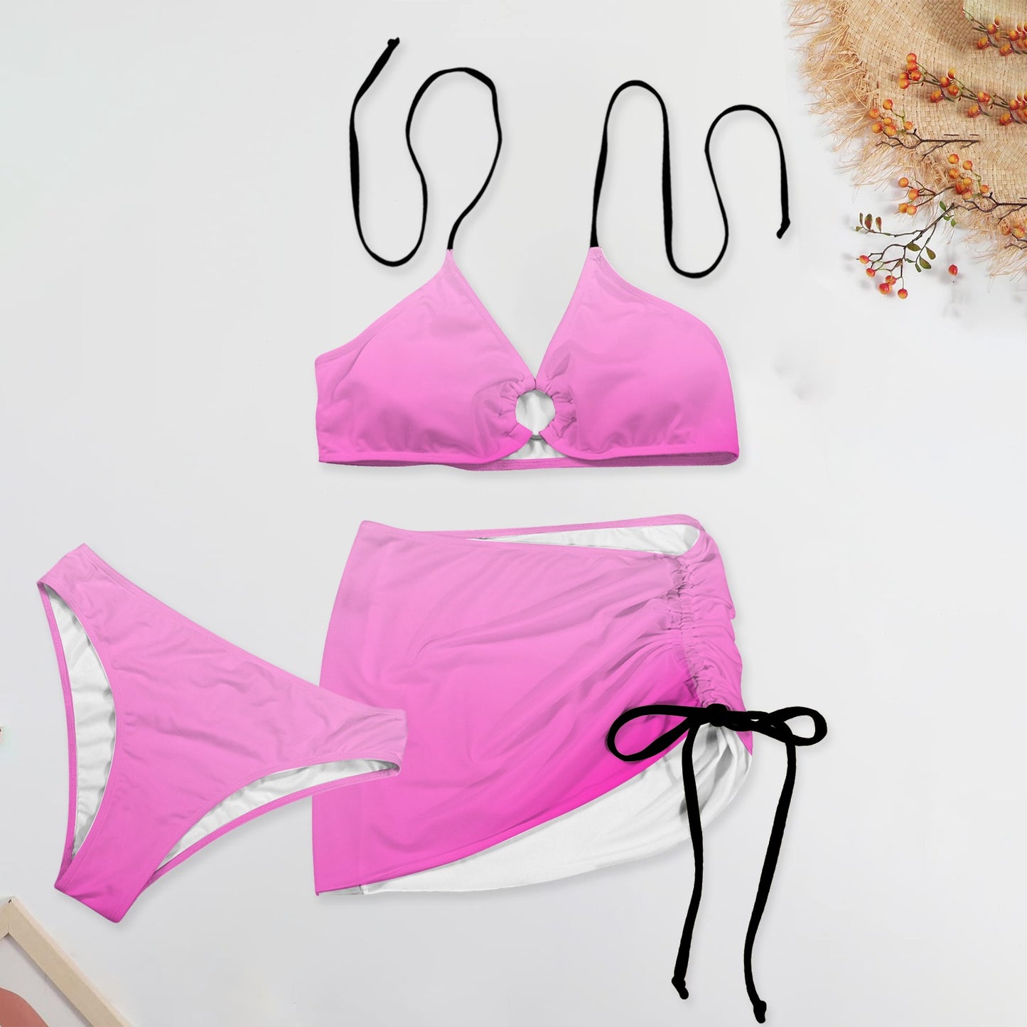 Li Pink. Three Piece Swimsuit